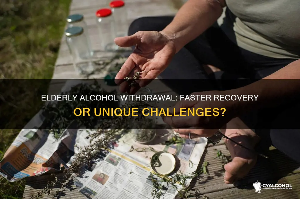 do elderly patients withdraw from alcohol more rapidly