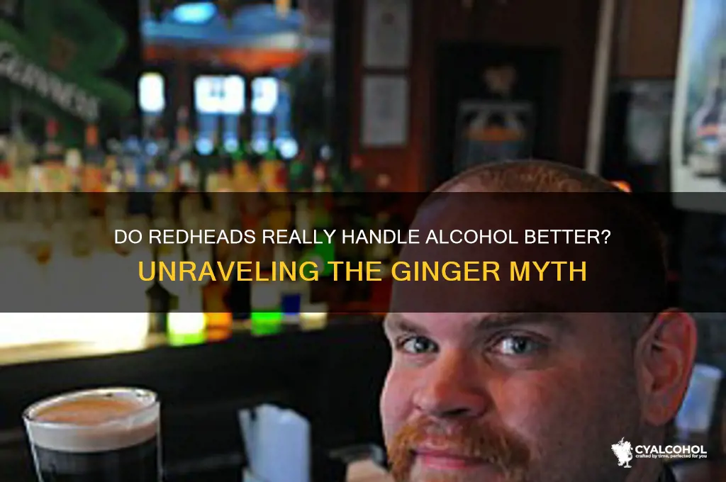 do gingers have high alcohol tolerance