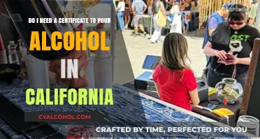 Alcohol Pouring in California: Certificate Needed?