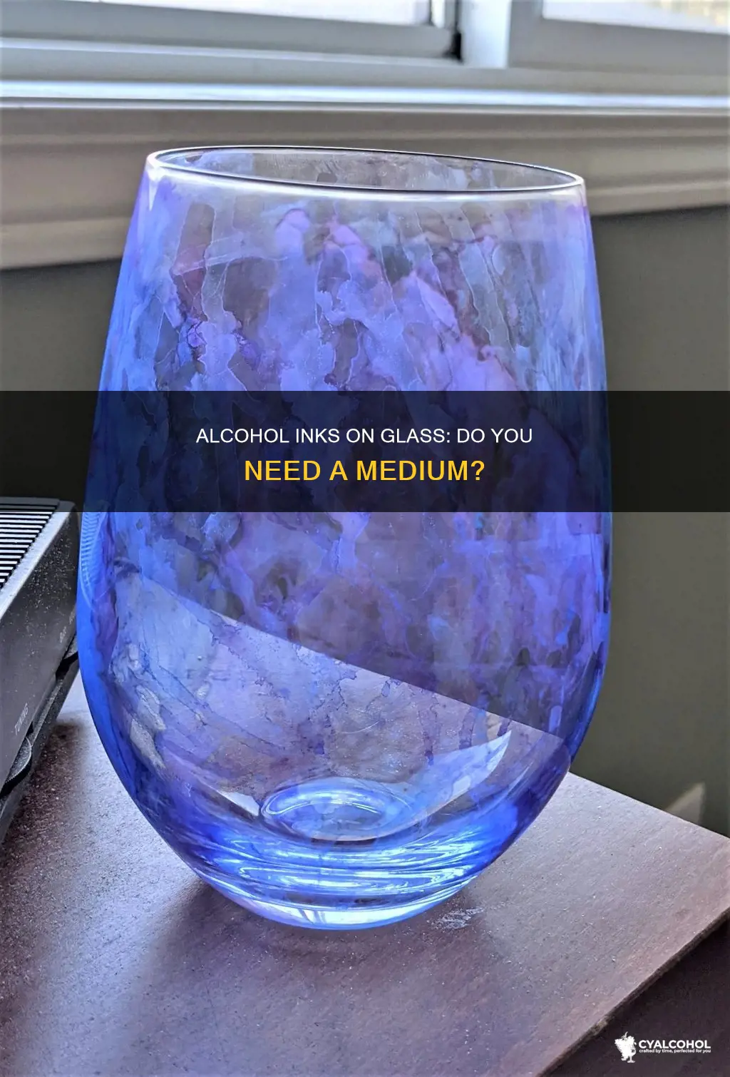 do i need a medium for alcohol inks on glass