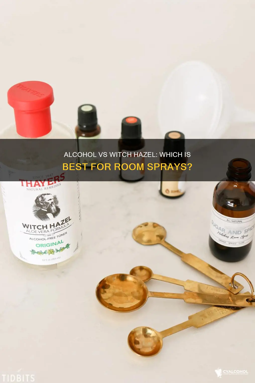 do i need alcohol or witch hazel for room spray