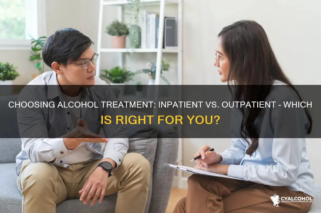 do i need inpatient or outpatient alcohol treatment