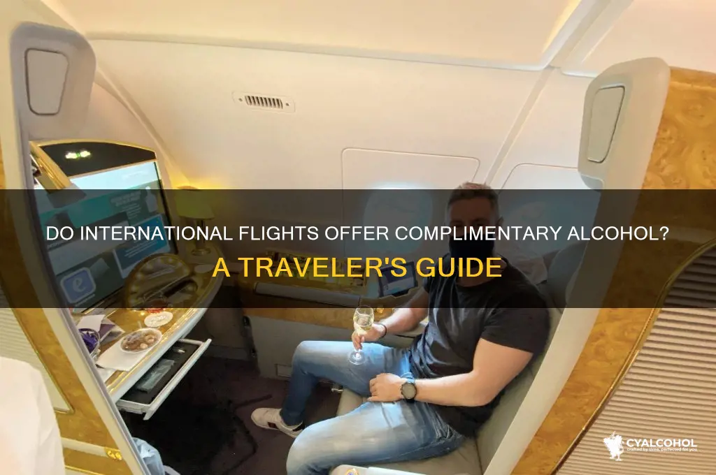 do international flights have free alcohol