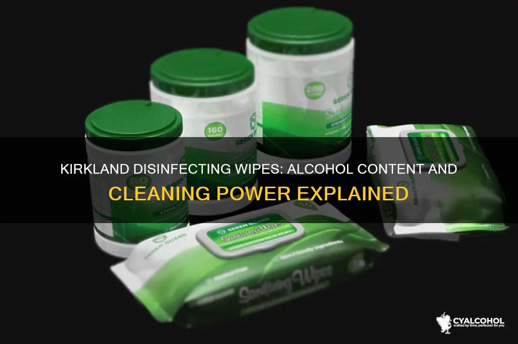 do kirkland disinfecting wipes have alcohol