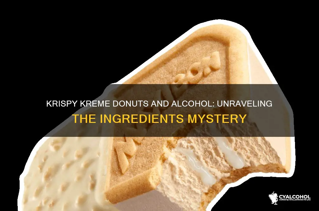 do krispy kreme donuts have alcohol