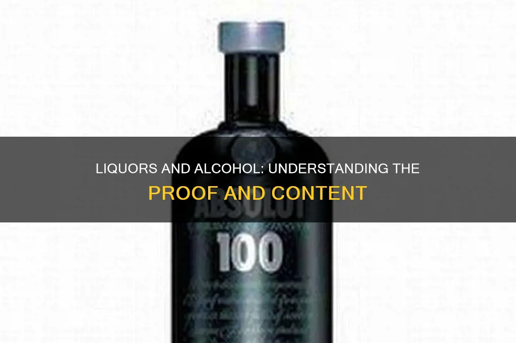 do liqeauors have alcohol