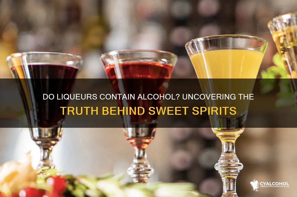do liqueurs have alcohol