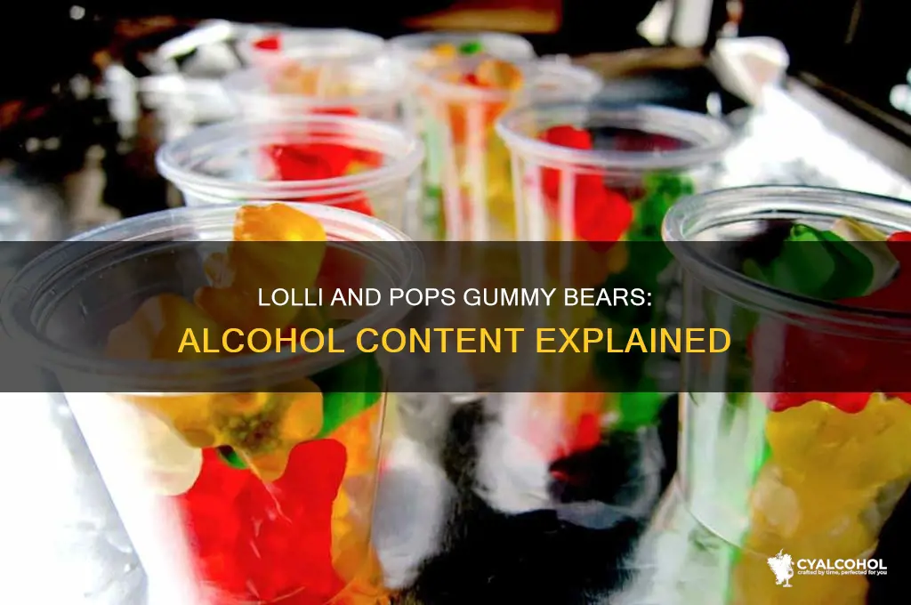do lolli and pops gummy bears have alcohol