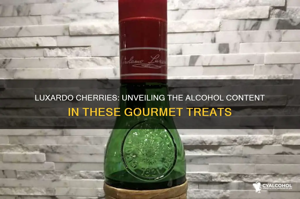 do luxardo cherries have alcohol