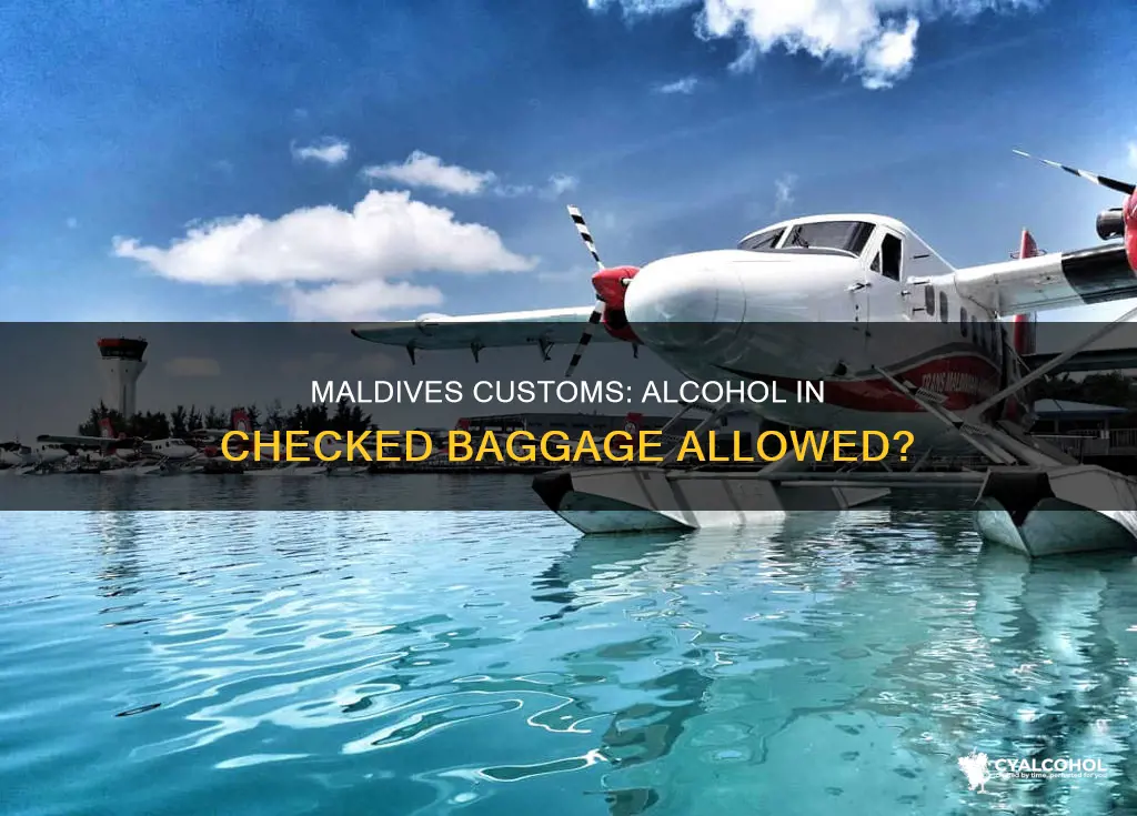 do maldives airport customs allow alcohol in checked in baggage