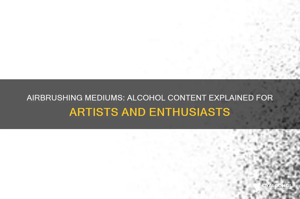 do mediums for airbrushing have alcohol in them
