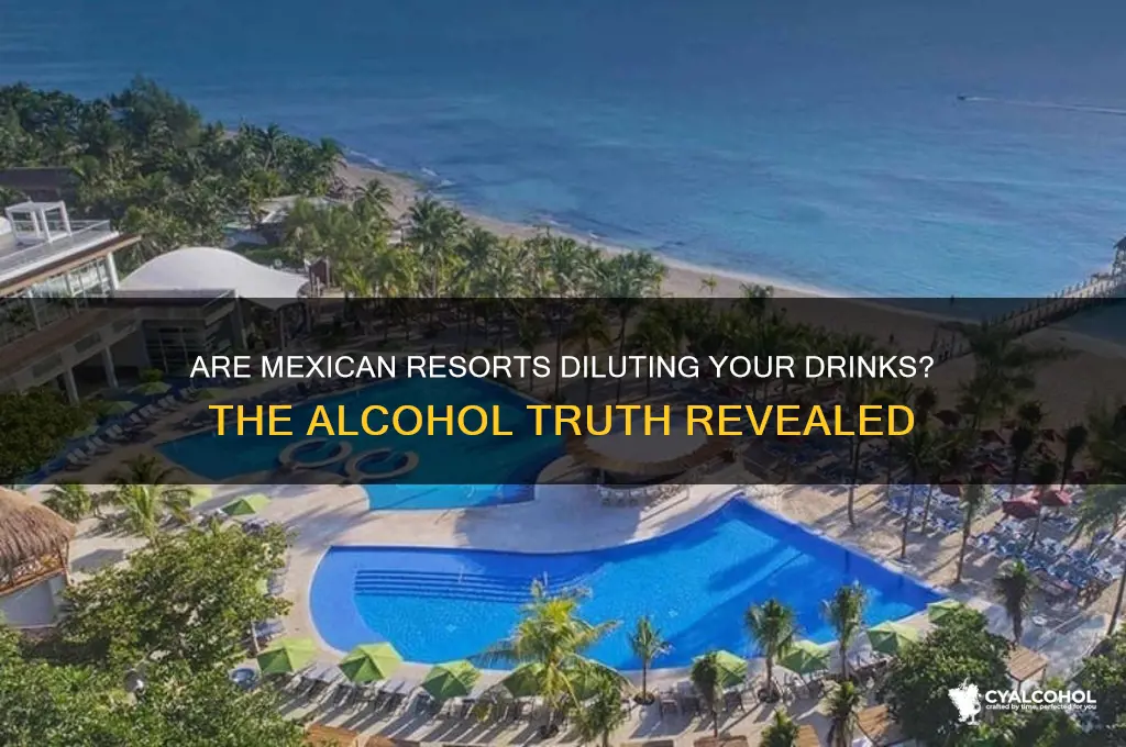 do mexican resorts water down alcohol