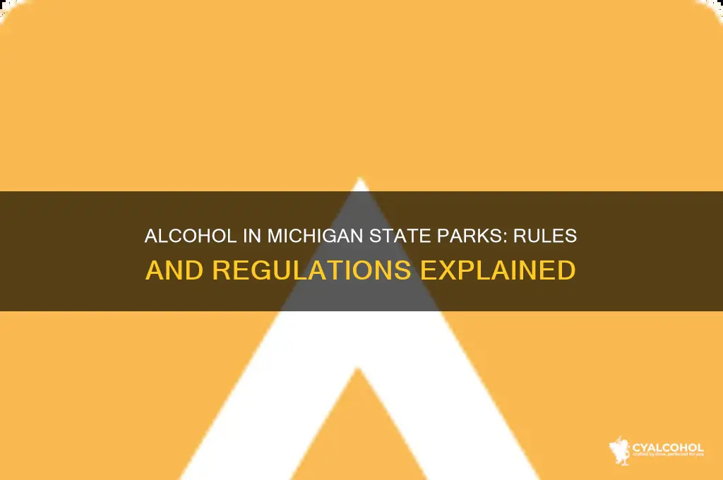 do michigan state parks alow alcohol