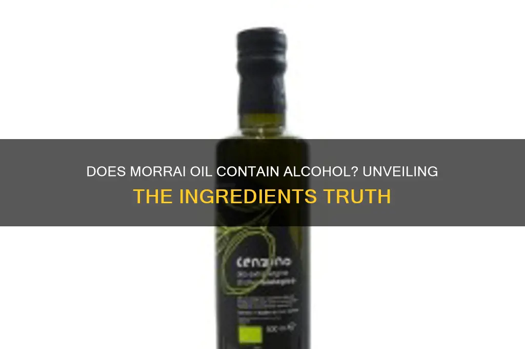 do morrai oil products jave alcohol