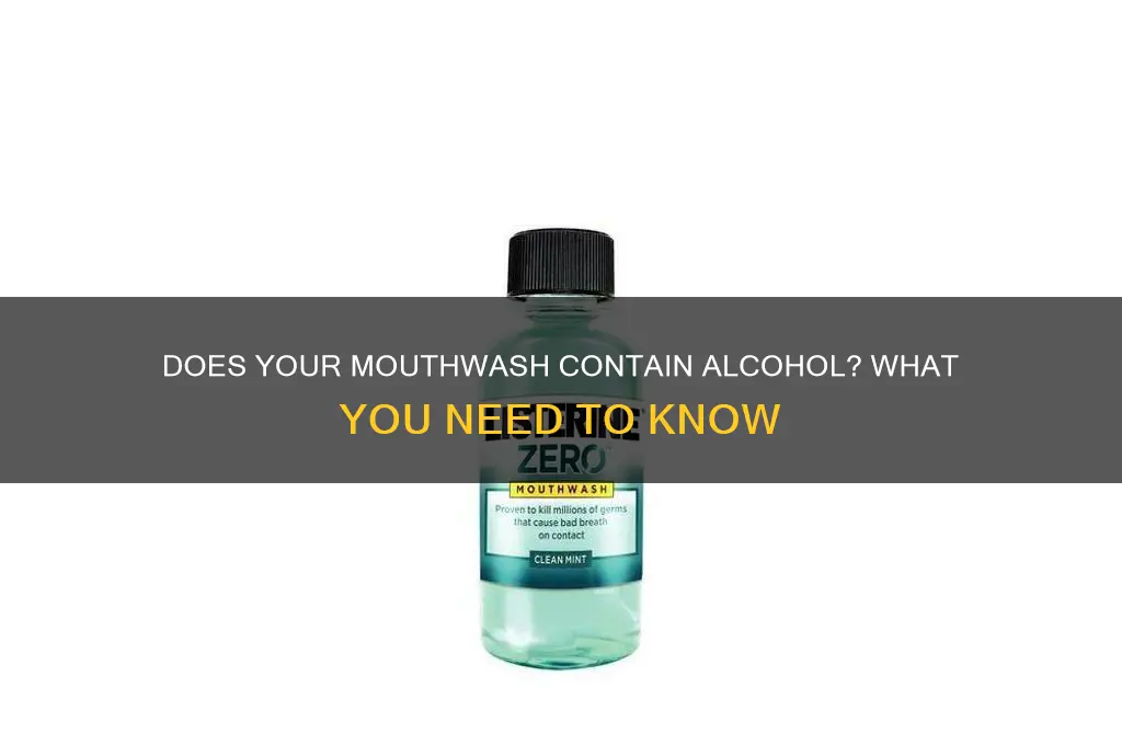 do mouthwash have alcohol