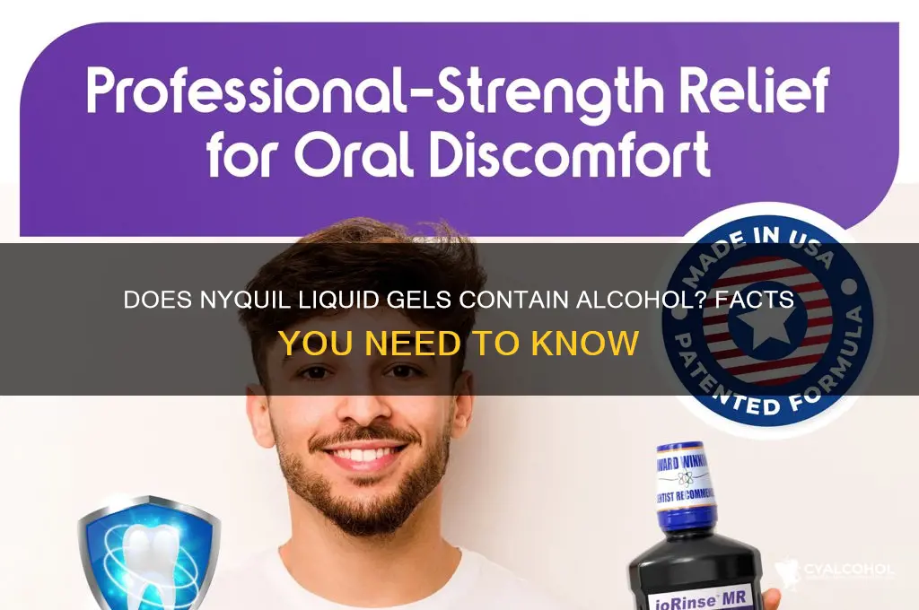 do nyquil liquid gels have alcohol in them