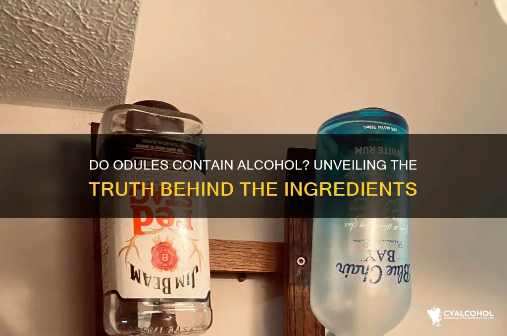 do odules have alcohol