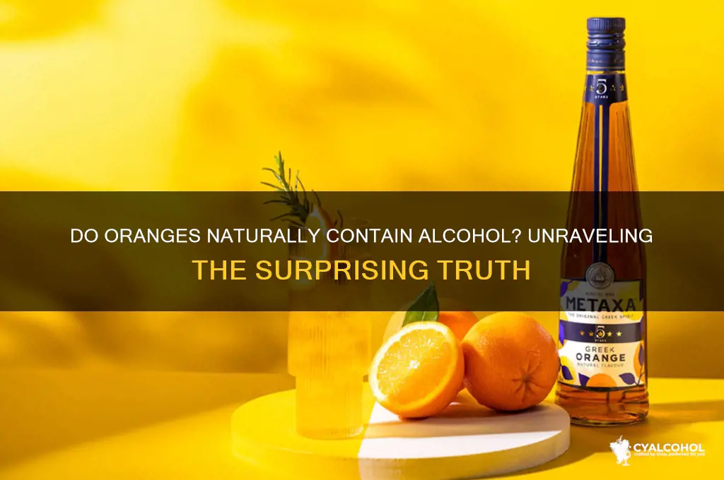 do oranges have alcohol in them