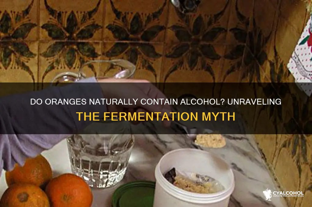 do oranges have alcohol