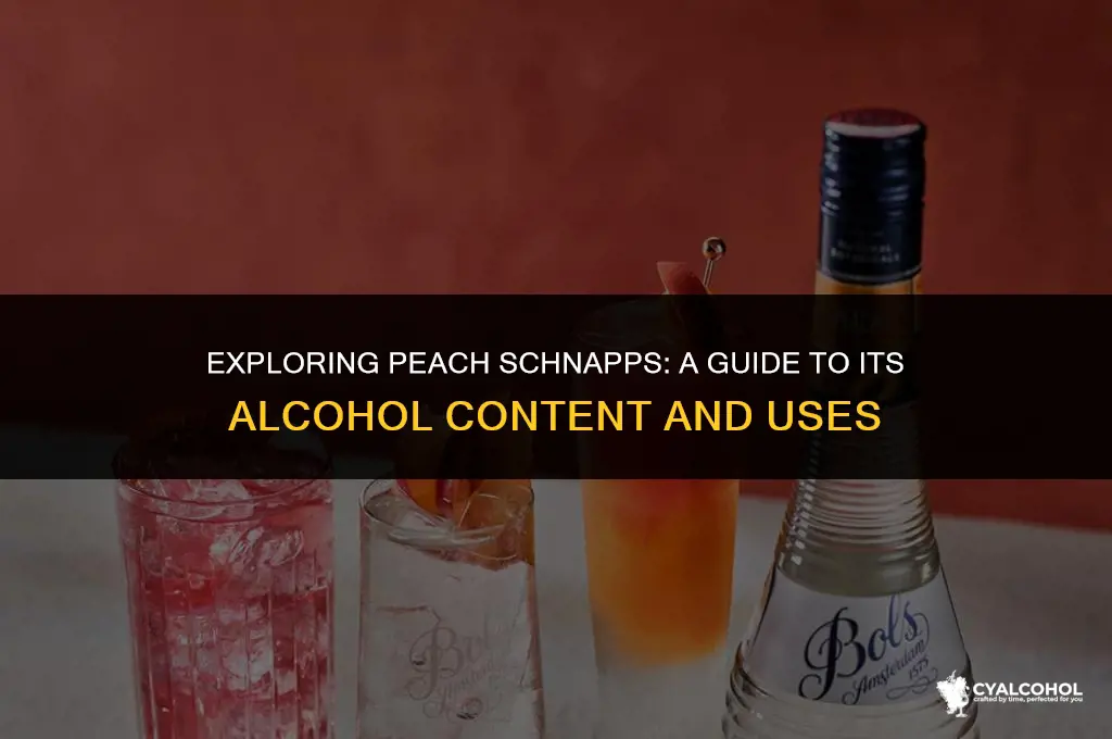 do peach schnapps have alcohol