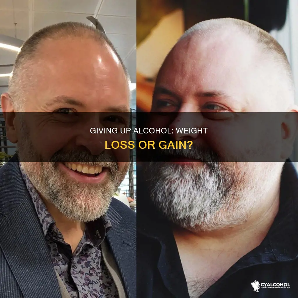 do people gain or lose weight when give up alcohol