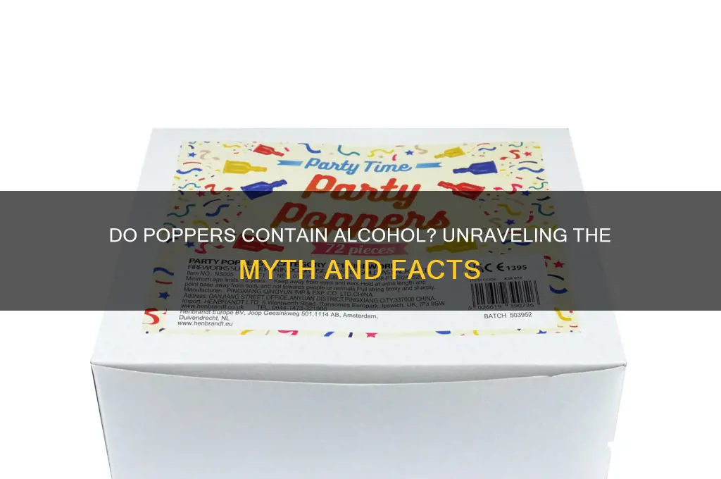 do poppers have alcohol