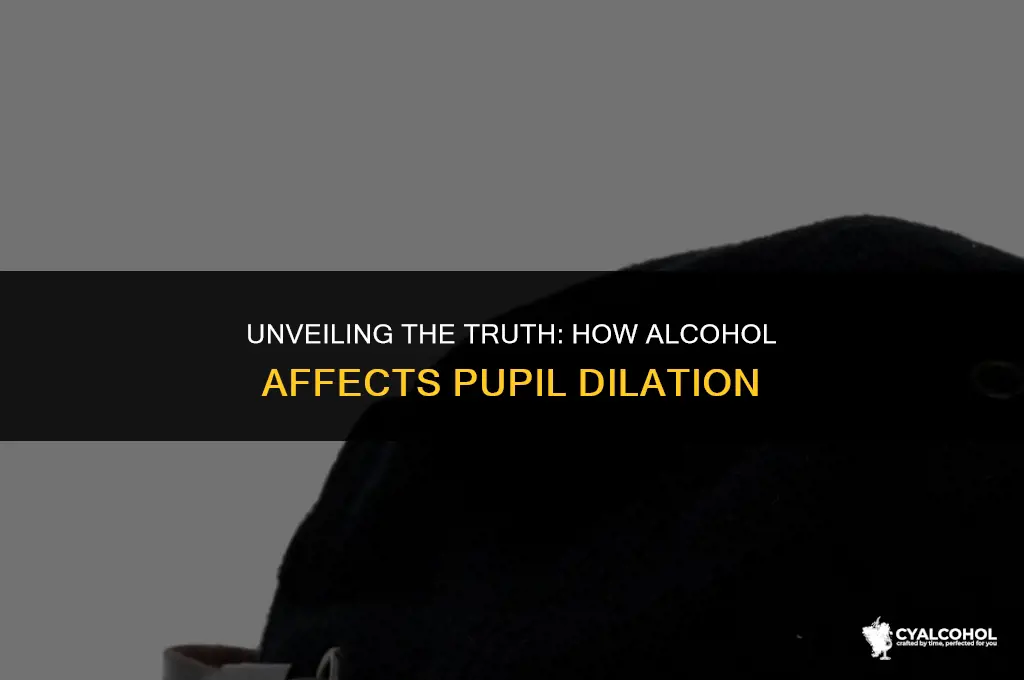 do pupils dilate from alcohol
