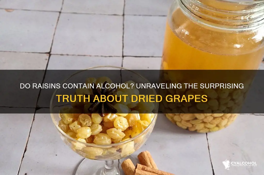 do raisins have alcohol