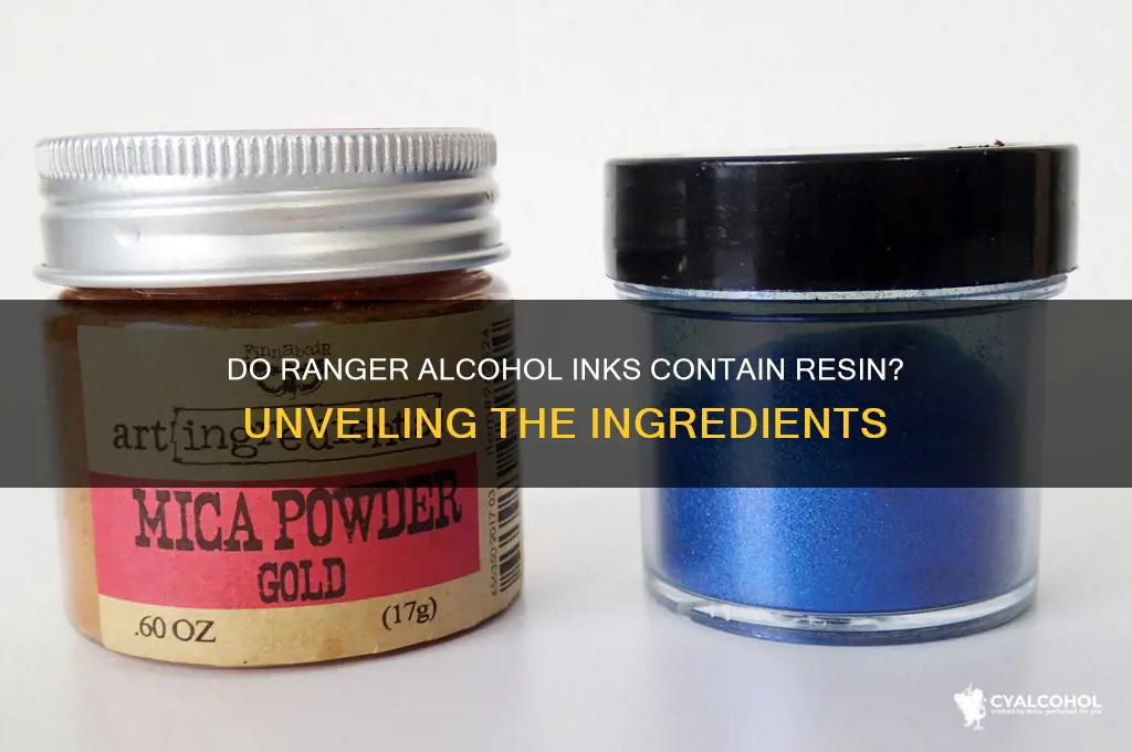 do ranger alcohol inks have resin in it