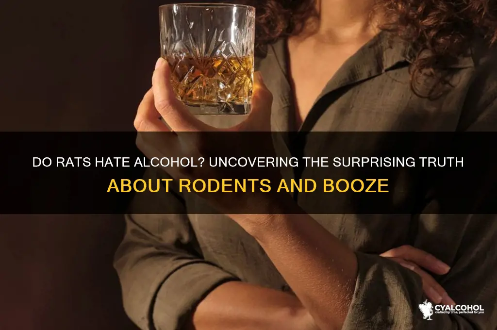 do rats hate alcohol