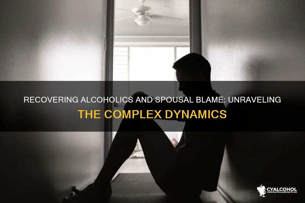 do recovering alcoholics blame their spouse