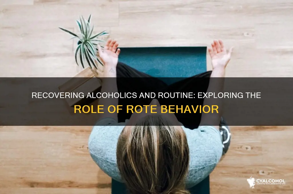 do recovering alcoholics do things rote