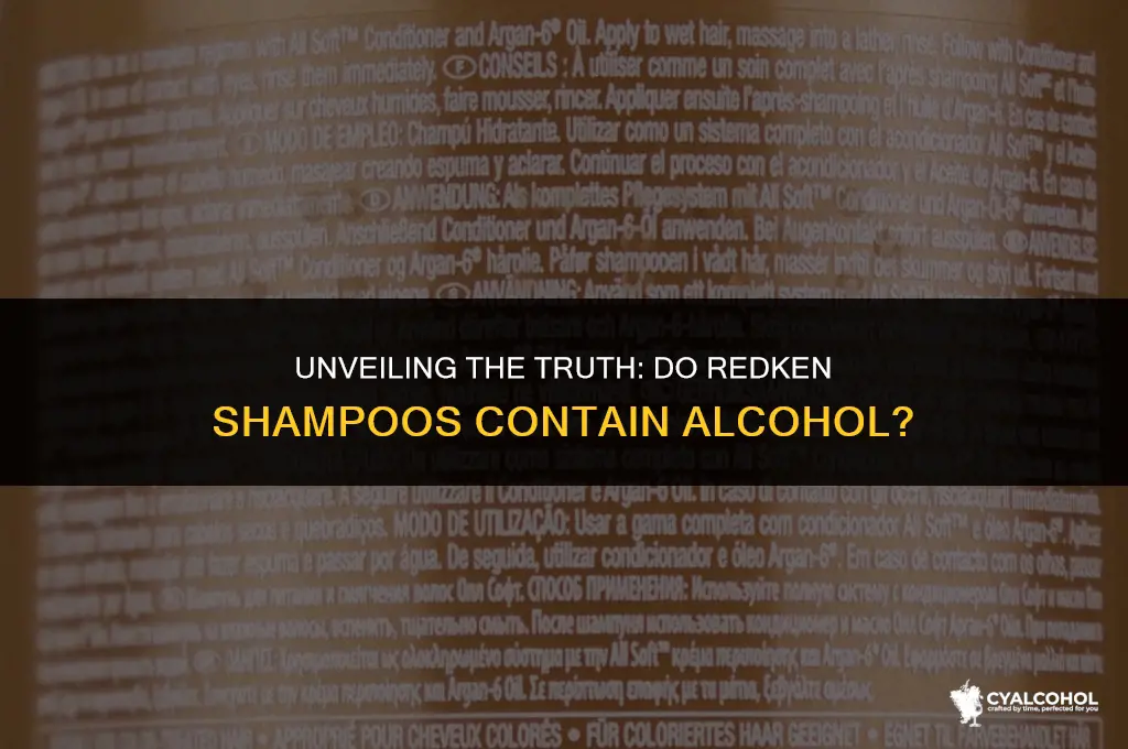 do redken shampoos have alcohol