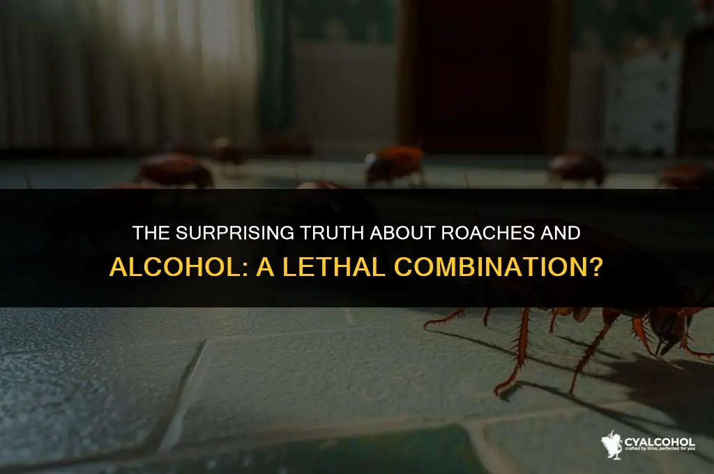 do roaches die with alcohol