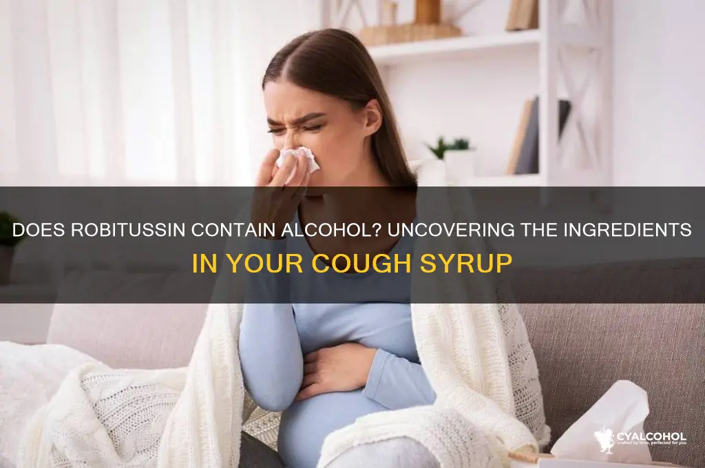 do robitussin have alcohol in it