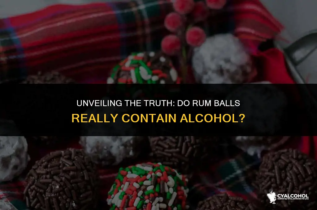 do rum balls have alcohol