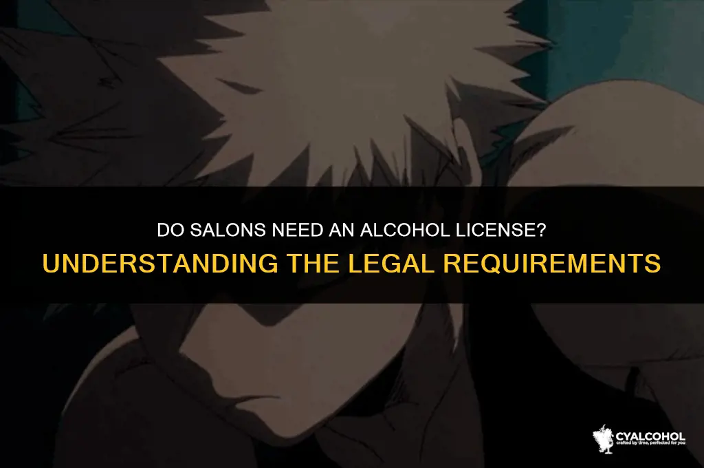 do salons need alcohol license