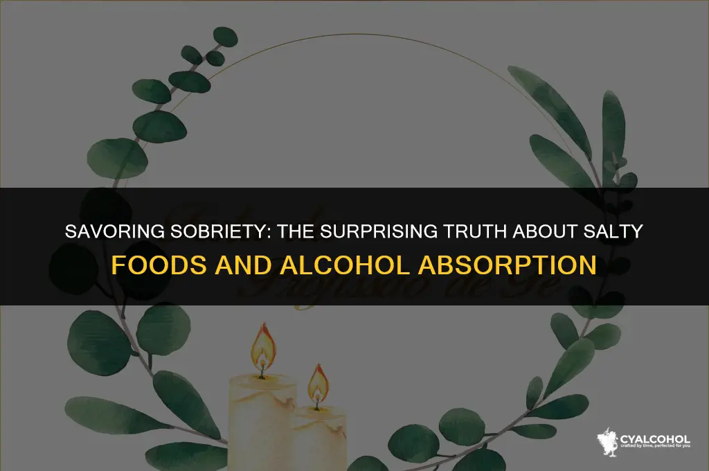 do salty foods absorb alcohol