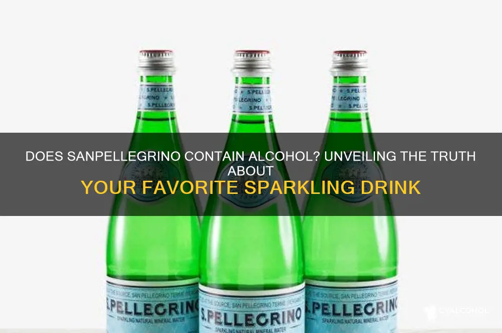 do sanpellegrino have alcohol