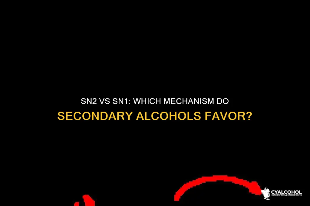 do secondary alcohols go to sn2 or sn1