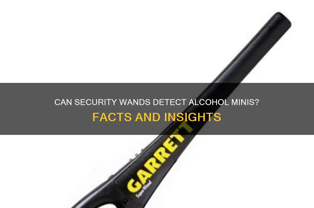 do security wands detect alcohol minis