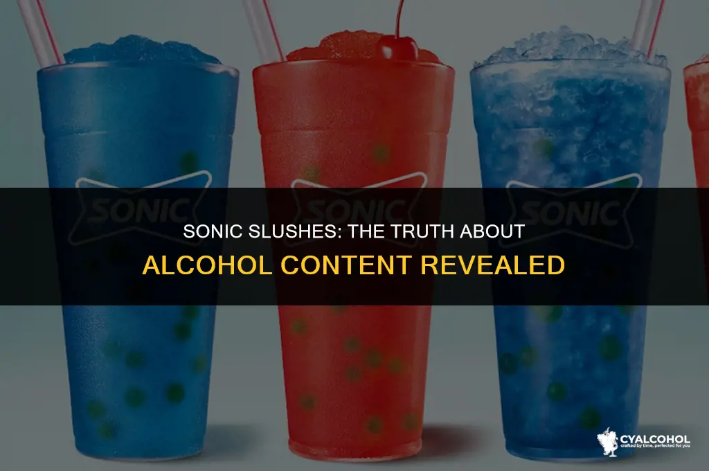 do sonic slushes have alcohol