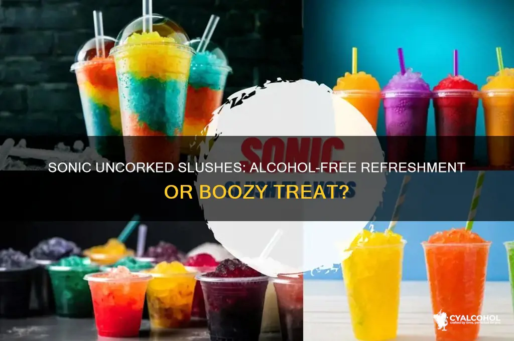 do sonic uncorked slushes have alcohol