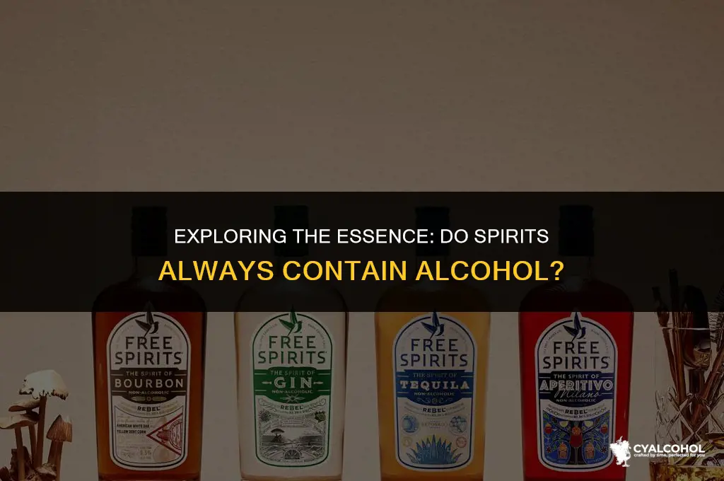 do spirits always have alcohol