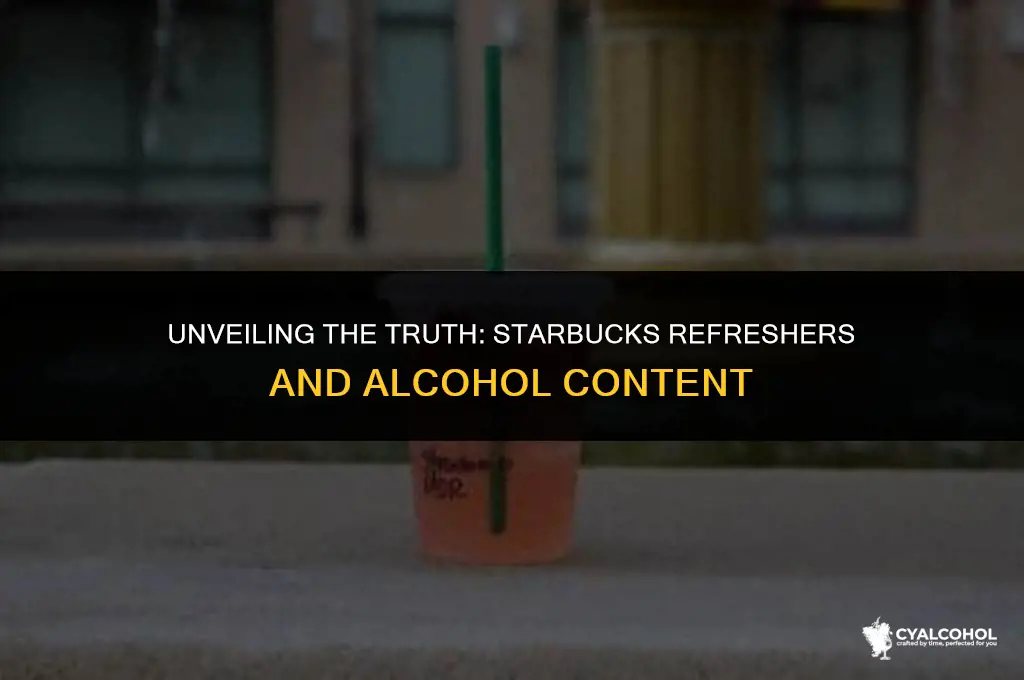 do starbucks refreshers have alcohol