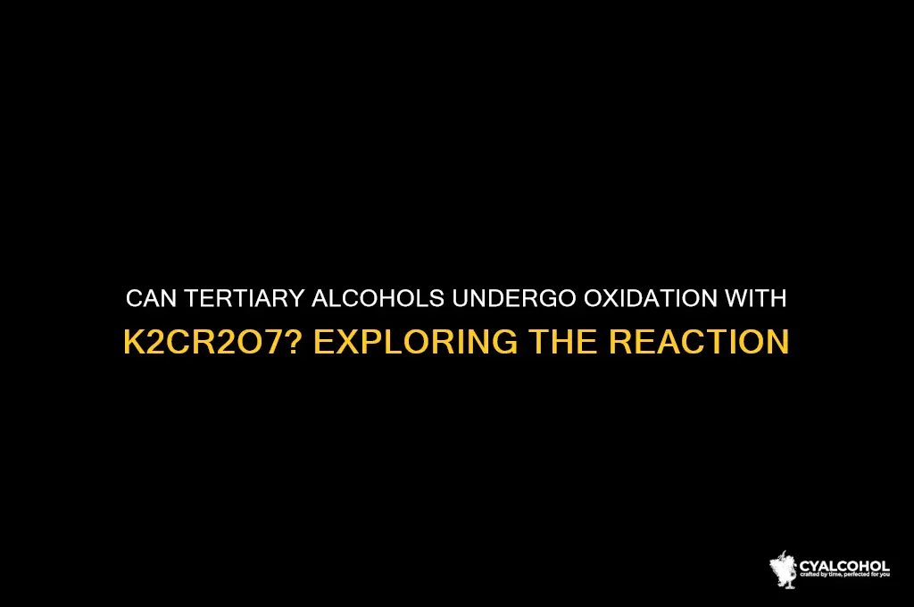 do tertiary alcohols oxidized with k2cr2o7