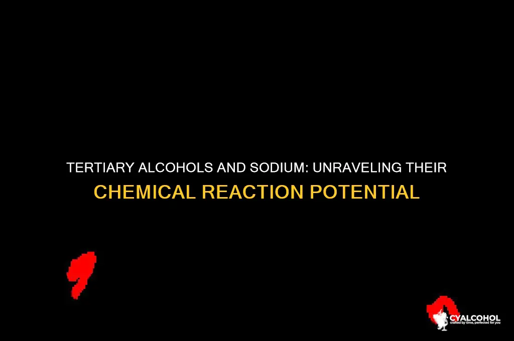do tertiary alcohols react with sodium