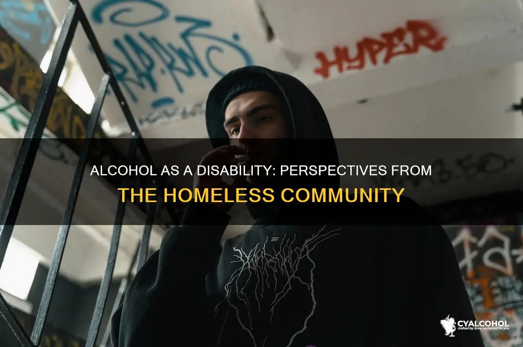 do the homeless view alcohol as a disability