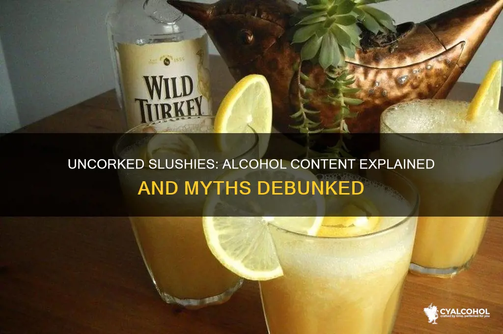 do the uncorked slushies have alcohol