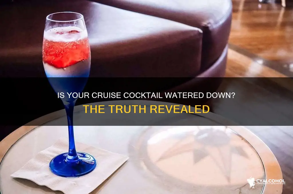 do they water down alcohol on cruise ships